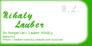 mihaly lauber business card